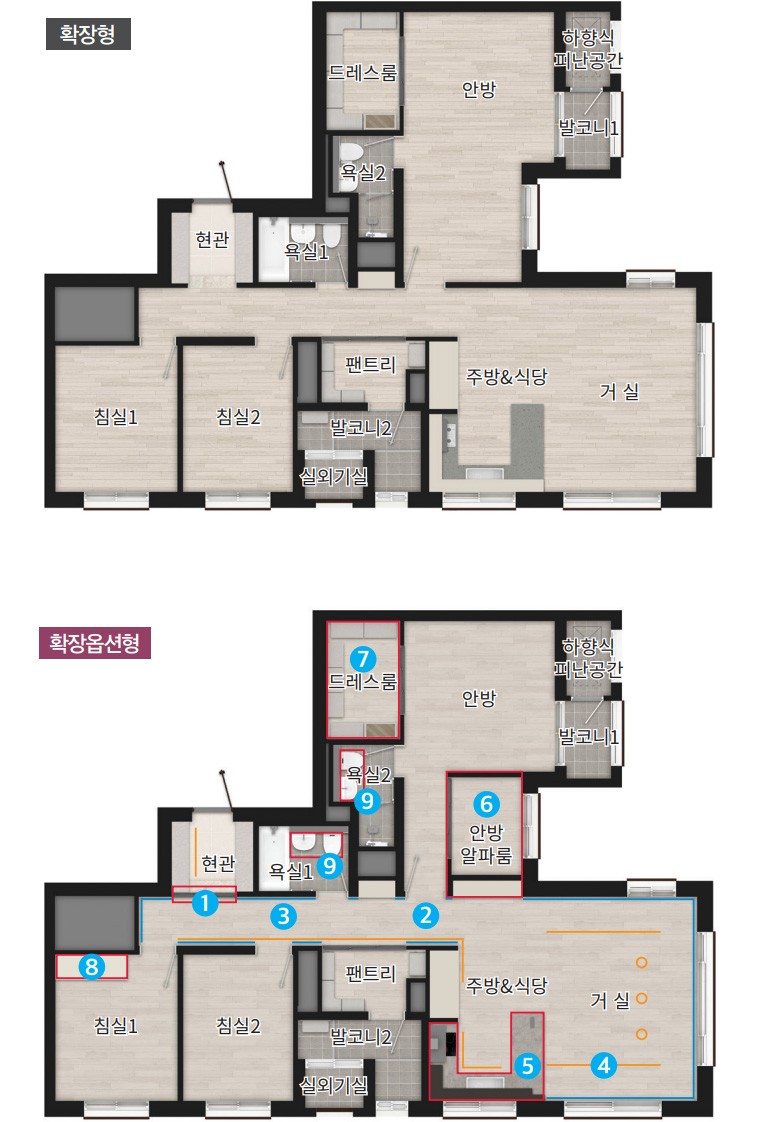 84B 평면도 (전용 84.8803㎡)